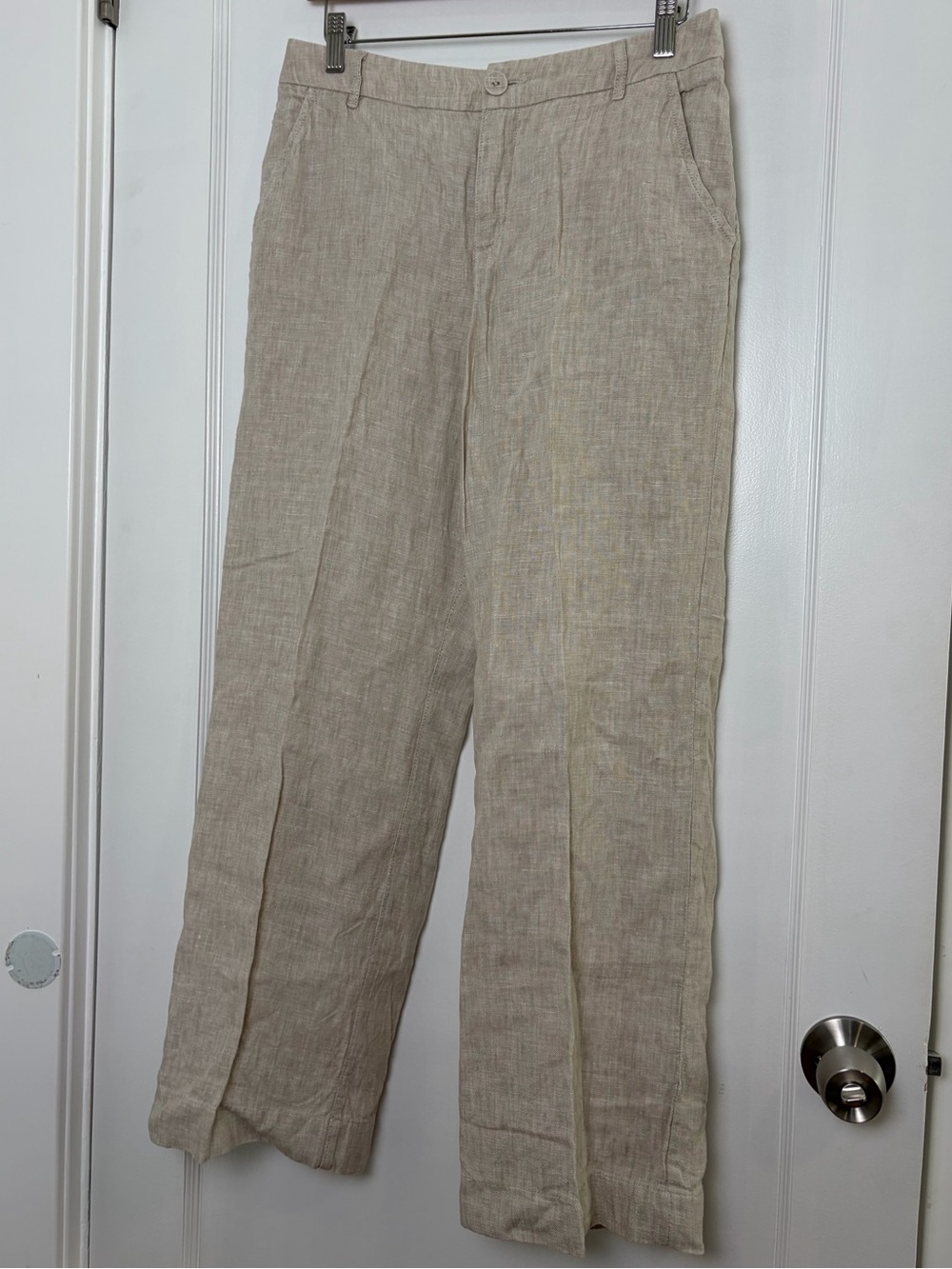 Garnet Hill Flax Linen wide leg Trouser Pants Lagenlook 8